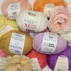 Пряжа полушерсть Gazzal «Baby Wool XL / Беби Вул XL» Турция