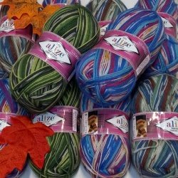 Носочная пряжа Alize «Superwash / Супервош» Турция
