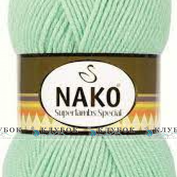Пряжа напіввовна Nako «Superlambs Special / Суперлембс Спешл» Туреччина №3726(м'ята)