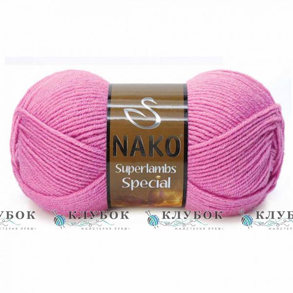 Пряжа полушерсть Nako «Superlambs Special / Суперлембс Спешл» Турция №2243(темно розовый)
