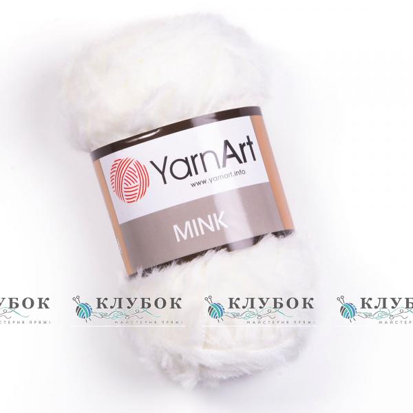 Пряжа YarnArt «Mink / Мінк»  №330(белый)