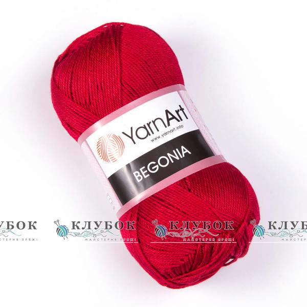 Пряжа YarnArt «Begonia \ Бегония»   №5020(темно красный)