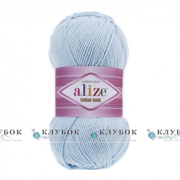 Пряжа Alize "Cotton Gold / Коттон Голд" Туреччина №513(кристально синій)