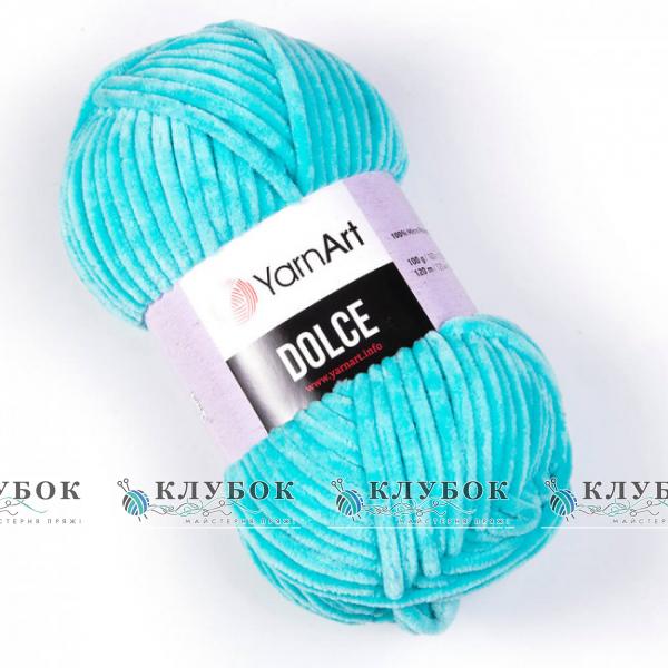 Плюшева пряжа YarnArt «Dolce / Дольче»  №746(бірюза)