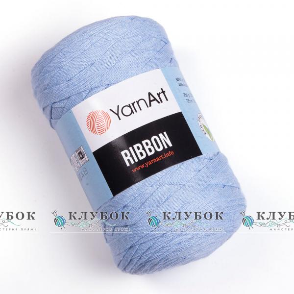 Трикотажна пряжа YarnArt "Ribbon / Рібон"  №760(блакитний)