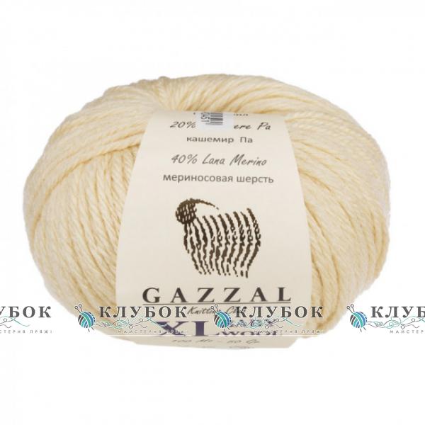Пряжа напіввовна Gazzal "Baby Wool XL / Бебі Вул XL" Туреччина №829(кремовий)