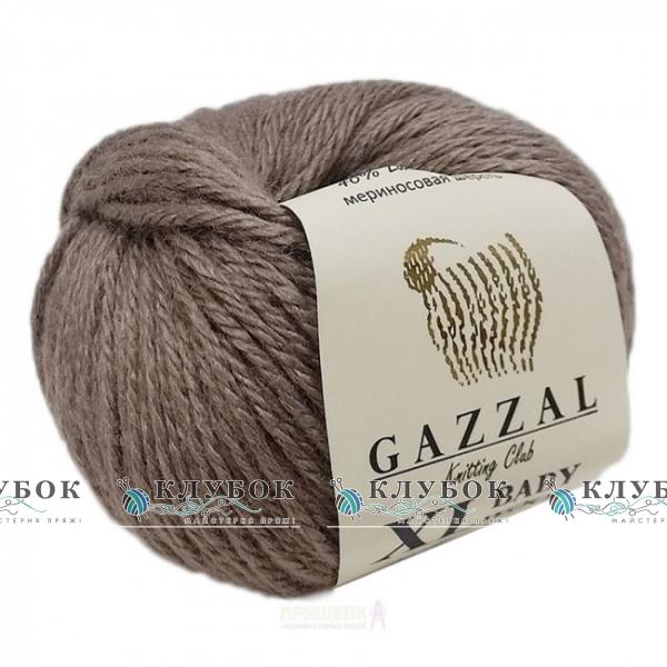Пряжа полушерсть Gazzal «Baby Wool XL / Беби Вул XL» Турция №835(кофе с молоком))