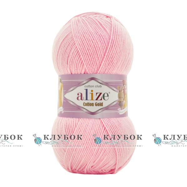 Пряжа Alize "Cotton Gold / Коттон Голд" Туреччина №518(ніжно рожевий)