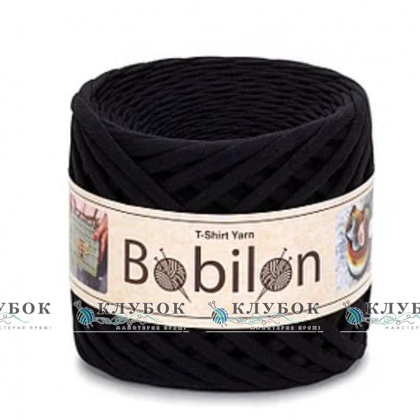 Трикотажная пряжа Bobilon Medium / Бобилон Медиум 7-9мм  (черный)