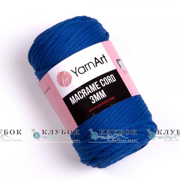 Трикотажна пряжа YarnArt _MACRAME CORD - Макраме Корд 3мм  №772(електрик)