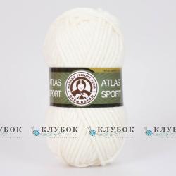 Пряжа  Madame Tricote «Atlas Sport / Атлас Спорт» Турция №004(молочный)