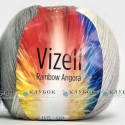 Пряжа Vizell "Rainbow Angora / Рейнбоу Ангора" Туреччина №01