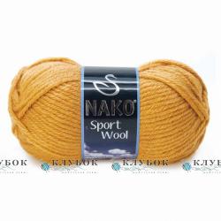 Пряжа напіввовна Nako "Sport Wool / Спорт Вул" Туреччина №10129(гірчиця)