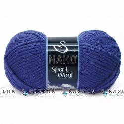 Пряжа напіввовна Nako "Sport Wool / Спорт Вул" Туреччина №10472(синій)