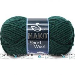 Пряжа напіввовна Nako "Sport Wool / Спорт Вул" Туреччина №1873(пляшковий)
