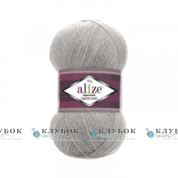 Пряжа для шкарпеток Alize «Superwash /Супервош» №21(сірий)