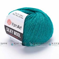 Пряжа YarnArt « Silky Wool / Силки вул » Туреччина №339(смарагд)