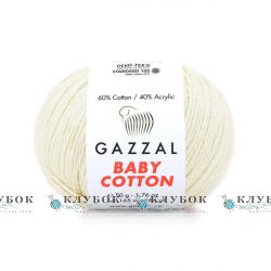 Пряжа Gazzal "Baby Cotton \ Бебі Коттон" Туреччина №3437(шампань)