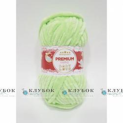 Плюшевая пряжа Premium Yarn «Baby Love / Беби Лав» №350(салатовий)