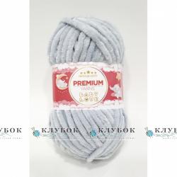 Плюшевая пряжа Premium Yarn «Baby Love / Беби Лав»  №351(сіра мишка)