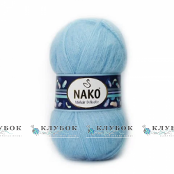 Пряжа NAKO «Mohair Delicate / Мохер Делікат» Туреччина №6119/214(блакитний)