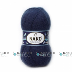Пряжа NAKO «Mohair Delicate / Мохер Делікат» Туреччина №6146/2181(темно синій)