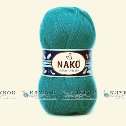 Пряжа NAKO «Mohair Delicate / Мохер Делікат» Туреччина №6143/132(озеро)
