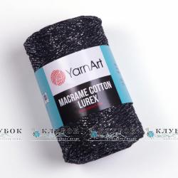 Трикотажна пряжа YarnArt "Macrame Cotton Lurex / Макраме Коттон Люрекс" Туреччина №723(чорний)