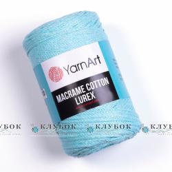 Трикотажна пряжа YarnArt "Macrame Cotton Lurex / Макраме Коттон Люрекс" Туреччина №737(м'ята)