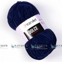 Плюшева пряжа YarnArt «Dolce / Дольче» №756(темно синій)