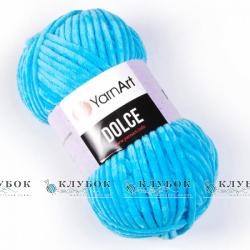 Плюшева пряжа YarnArt «Dolce / Дольче» №758(темна бірюза)