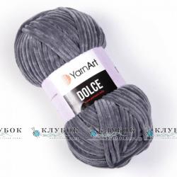 Плюшева пряжа YarnArt «Dolce / Дольче» №760(сірий)