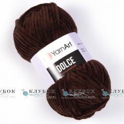 Плюшева пряжа YarnArt «Dolce / Дольче» №775(коричневий)