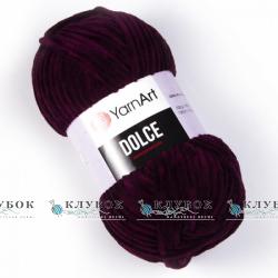 Плюшева пряжа YarnArt «Dolce / Дольче»  №780(темна слива)