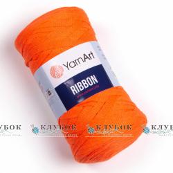 Трикотажна пряжа YarnArt "Ribbon / Рібон"  №800(помаранчевий)