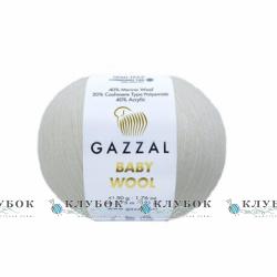 Пряжа Gazzal "Baby Wool / Бебі Вул" Туреччина №801(білий)