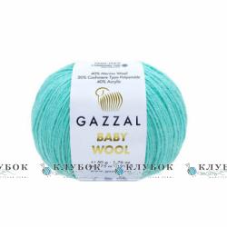 Пряжа Gazzal "Baby Wool / Бебі Вул" Туреччина №820(бірюза)