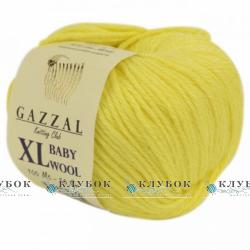 Пряжа полушерсть Gazzal «Baby Wool XL / Беби Вул XL» Турция №833(желтый)