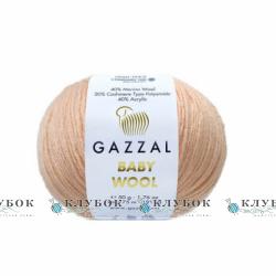 Пряжа Gazzal "Baby Wool / Бебі Вул" Туреччина №834(персик)