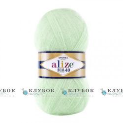Пряжа Alize "Angora Real 40 / Ангора Реал 40" Туреччина №842(ніжний зелений)