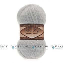 Пряжа Alize «Angora Gold simli / Ангора Голд симлі» Туреччина №21(сірий)