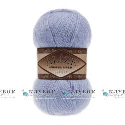 Пряжа Alize «Angora Gold simli / Ангора Голд симлі» Туреччина №40(блакитний)