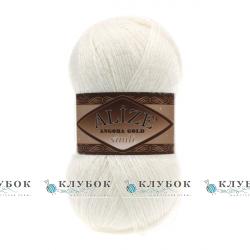 Пряжа Alize «Angora Gold simli / Ангора Голд симлі» Туреччина №62(молочний)