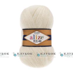Пряжа Alize "Angora Real 40 / Ангора Реал 40" Туреччина №450(молоко)