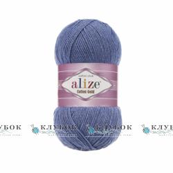 Пряжа Alize "Cotton Gold / Коттон Голд" Туреччина №374(синій меланж)