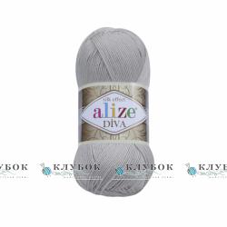 Пряжа Alize «Diva / Дива»   №355(сірий)