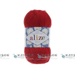 Пряжа Alize «Miss / Міс»  №56(червоний)