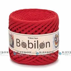 Трикотажна пряжа Bobilon Medium / Бобілон Медіум 7-9мм   (червоний мак)