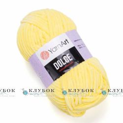 Плюшева пряжа YarnArt «Dolce / Дольче» №851(жовтий)