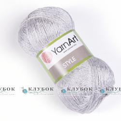 Пряжа YarnArt "Style \ Стиль" Туреччина №666(срібро)